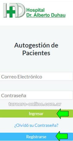 Hospital DUHAU Sacar Turnos Online y por Teléfono